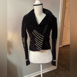 Atos Lombardini velvet jacket with gold embroidery